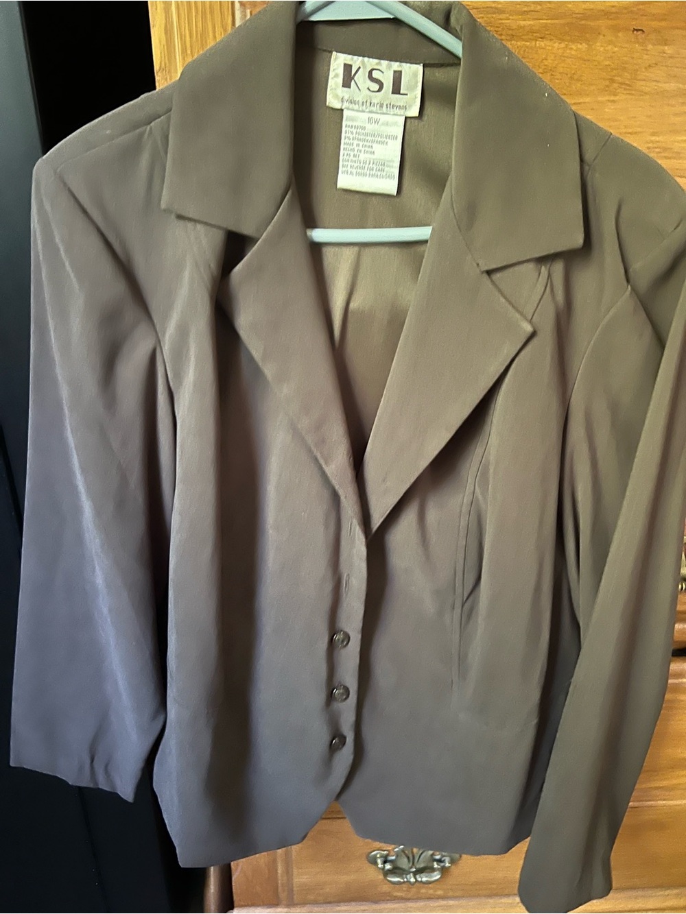 KSL Women's Brown Single-Breasted Blazer